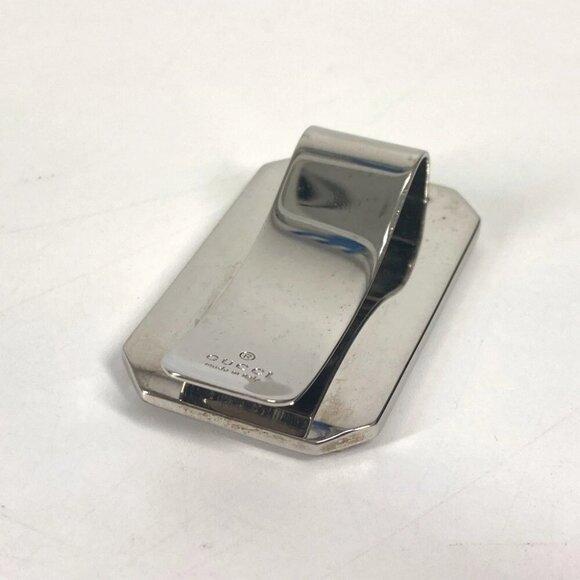 GUCCI Guccissima GG Wallet Money clip Sima leather blue/Silver - Picture 4 of 12